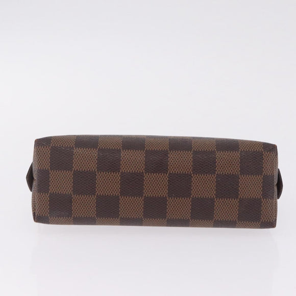 LOUIS VUITTON Damier Ebene Pochette Cosmetic PM Pouch N47516 LV Auth 213697A