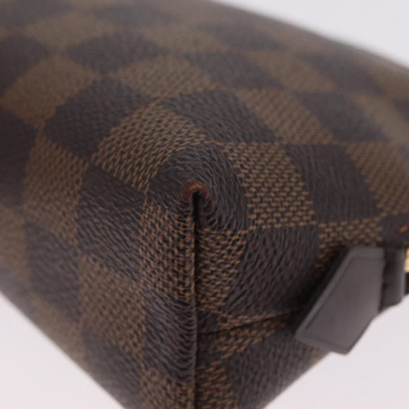 LOUIS VUITTON Damier Ebene Pochette Cosmetic PM Pouch N47516 LV Auth 213697A