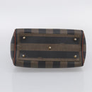 FENDI Pecan Hand Bag PVC Brown Gold Tone Auth 213698-9