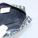 Christian Dior Trotter Canvas Pouch PVC Navy White Auth 213702-15