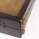 LOEWE Attache Case Trunk Suede Beige Gold Auth 213703-11