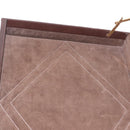 LOEWE Attache Case Trunk Suede Beige Gold Auth 213703-21