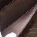 LOEWE Attache Case Trunk Suede Beige Gold Auth 213703-23