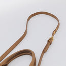Miu Miu Madras Hand Bag Leather 2way Brown Gold Auth 213704A-11