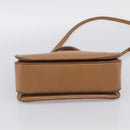 Miu Miu Madras Hand Bag Leather 2way Brown Gold Auth 213704A-12