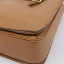 Miu Miu Madras Hand Bag Leather 2way Brown Gold Auth 213704A-15