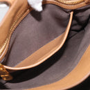 Miu Miu Madras Hand Bag Leather 2way Brown Gold Auth 213704A-26