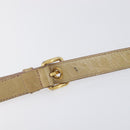 Miu Miu Vitellolux Shoulder Bag Leather Beige Gold Tone Auth 213705A-10