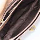 Miu Miu Vitellolux Shoulder Bag Leather Beige Gold Tone Auth 213705A-22