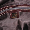 FENDI Mamma Baguette Shoulder Bag Beads Brown Silver Auth 213707V-19