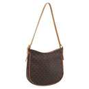 CELINE Macadam Shoulder Bag PVC Brown Gold Auth 213710A-1