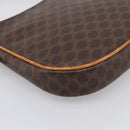 CELINE Macadam Shoulder Bag PVC Brown Gold Auth 213710A-11