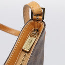 CELINE Macadam Shoulder Bag PVC Brown Gold Auth 213710A-14