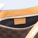 CELINE Macadam Shoulder Bag PVC Brown Gold Auth 213710A-15