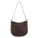 CELINE Macadam Shoulder Bag PVC Brown Gold Auth 213710A-2