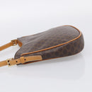 CELINE Macadam Shoulder Bag PVC Brown Gold Auth 213710A-4