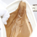 BURBERRY Nova Check Shoulder Bag Canvas Beige Silver Auth 213711A-18