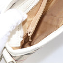 BURBERRY Nova Check Shoulder Bag Canvas Beige Silver Auth 213711A-19