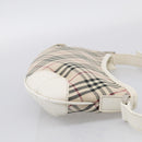 BURBERRY Nova Check Shoulder Bag Canvas Beige Silver Auth 213711A-5