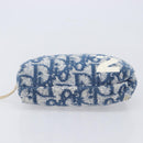 Christian Dior Trotter Canvas Hand Bag pile Navy White Auth 213713-10