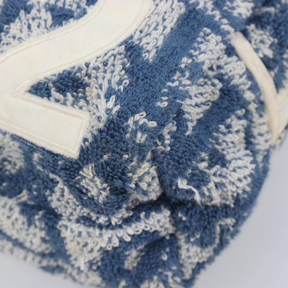 Christian Dior Trotter Canvas Hand Bag pile Navy White Auth 213713