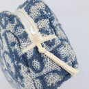 Christian Dior Trotter Canvas Hand Bag pile Navy White Auth 213713-16