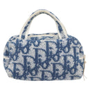 Christian Dior Trotter Canvas Hand Bag pile Navy White Auth 213713-3