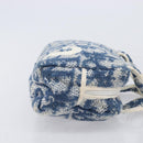 Christian Dior Trotter Canvas Hand Bag pile Navy White Auth 213713-4