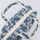 Christian Dior Trotter Canvas Hand Bag pile Navy White Auth 213713-6
