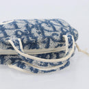 Christian Dior Trotter Canvas Hand Bag pile Navy White Auth 213713-7