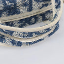 Christian Dior Trotter Canvas Hand Bag pile Navy White Auth 213713-8
