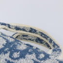 Christian Dior Trotter Canvas Hand Bag pile Navy White Auth 213713-9