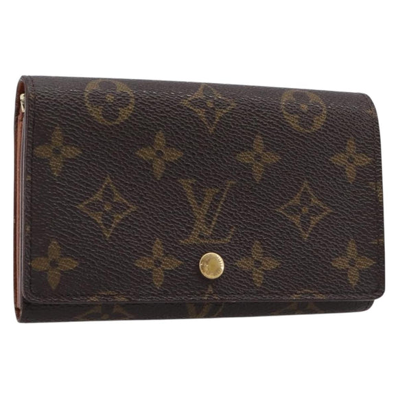 LOUIS VUITTON Monogram Porte Monnaie Billets Tresor Wallet M61730 LV Auth 213719