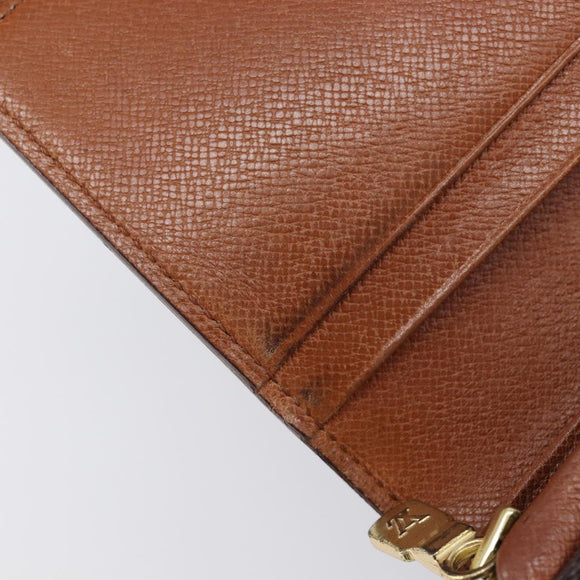 LOUIS VUITTON Monogram Porte Monnaie Billets Tresor Wallet M61730 LV Auth 213719