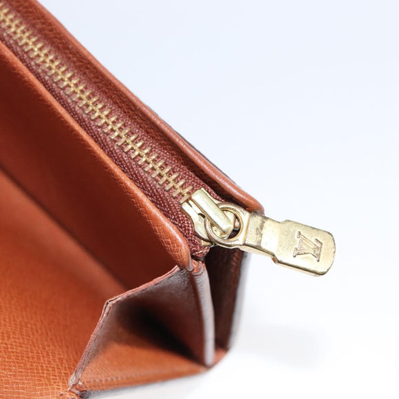 LOUIS VUITTON Monogram Porte Monnaie Billets Tresor Wallet M61730 LV Auth 213719
