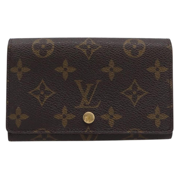 LOUIS VUITTON Monogram Porte Monnaie Billets Tresor Wallet M61730 LV Auth 213719