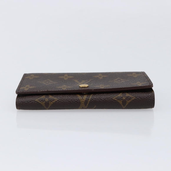 LOUIS VUITTON Monogram Porte Monnaie Billets Tresor Wallet M61730 LV Auth 213719