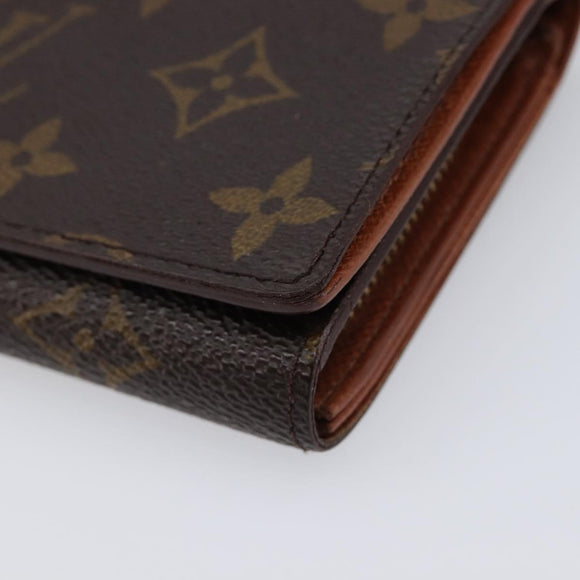 LOUIS VUITTON Monogram Porte Monnaie Billets Tresor Wallet M61730 LV Auth 213719