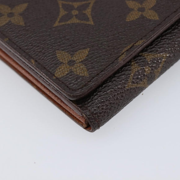 LOUIS VUITTON Monogram Porte Monnaie Billets Tresor Wallet M61730 LV Auth 213719