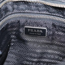 PRADA Shoulder Bag Nylon Black Silver Auth 213721A-20
