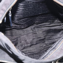 PRADA Shoulder Bag Nylon Black Silver Auth 213721A-21