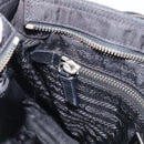 PRADA Shoulder Bag Nylon Black Silver Auth 213721A-24