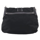 PRADA Shoulder Bag Nylon Black Silver Auth 213721A-3