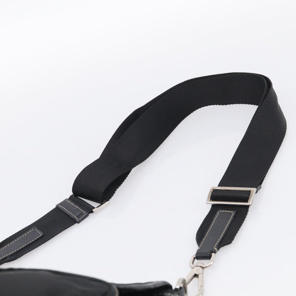 PRADA Shoulder Bag Nylon Black Silver Auth 213721A