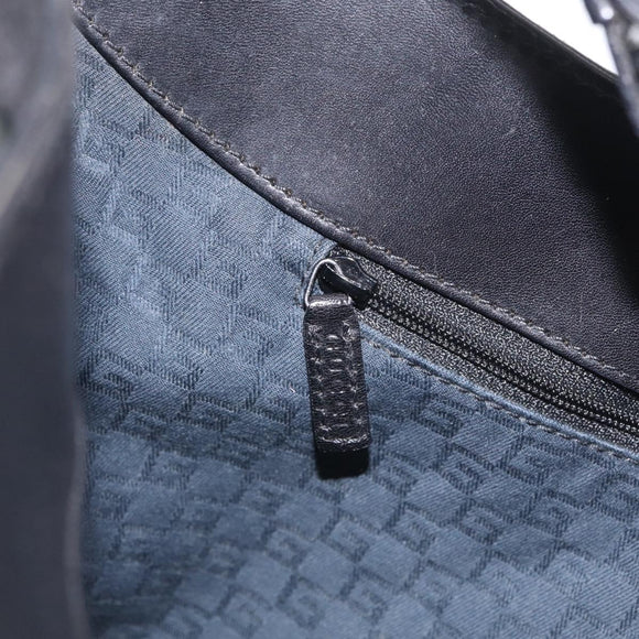 GUCCI Horsebit Shoulder Bag Suede Black 101975 Auth 213722V