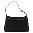 GUCCI Horsebit Shoulder Bag Suede Black 101975 Auth 213722V-3