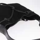 GUCCI Horsebit Shoulder Bag Suede Black 101975 Auth 213722V-6