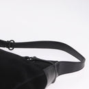 GUCCI Horsebit Shoulder Bag Suede Black 101975 Auth 213722V-8