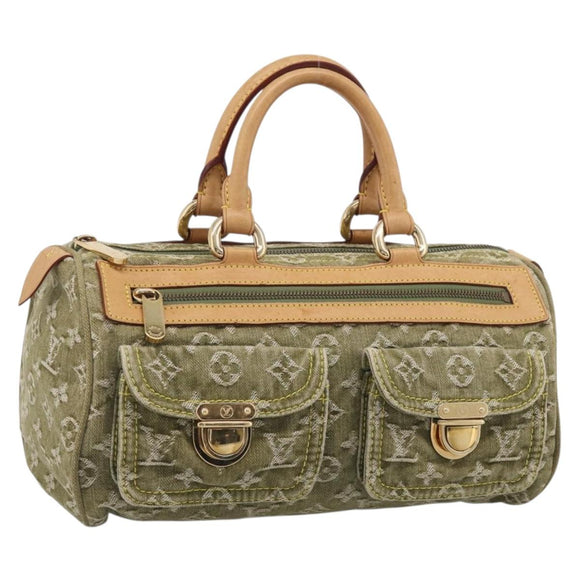 LOUIS VUITTON Monogram Denim Neo Speedy Bag Green Riken M95215 Auth 213723SAV
