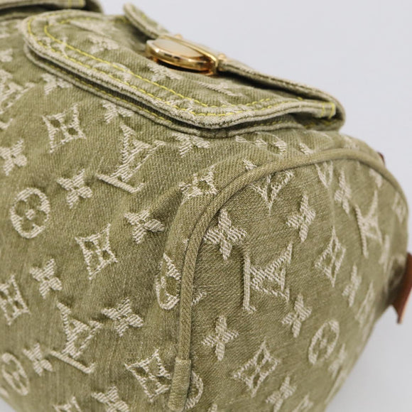 LOUIS VUITTON Monogram Denim Neo Speedy Bag Green Riken M95215 Auth 213723SAV